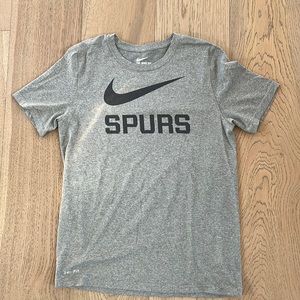Nike Dri-fit Spurs tshirt. Grey and black. Excellent condition. Kids large.
